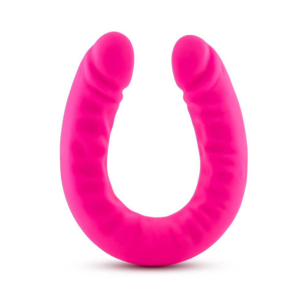 Ruse - 18 Inch Silicone Slim Double Dong - Hot Pink