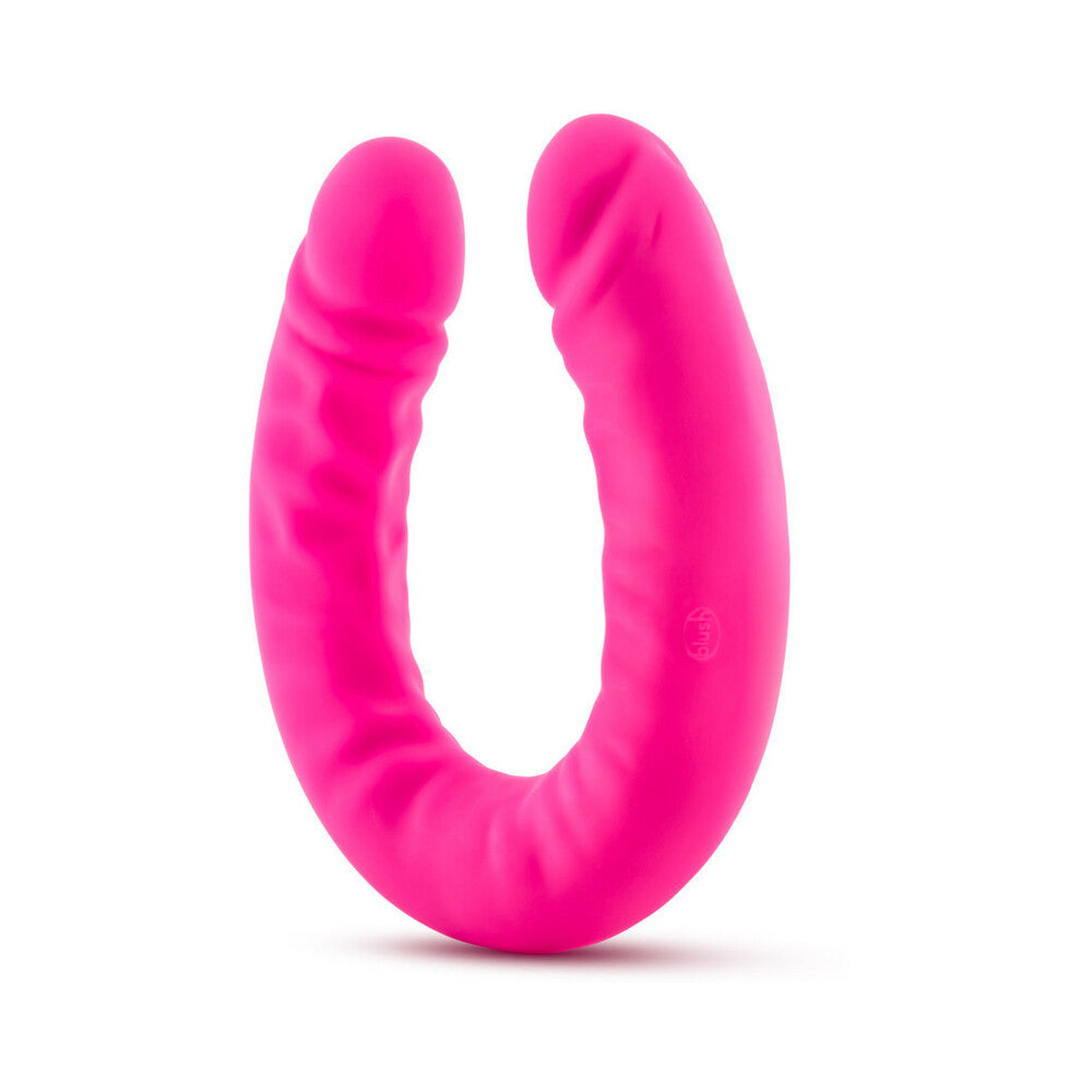 Ruse - 18 Inch Silicone Slim Double Dong - Hot Pink