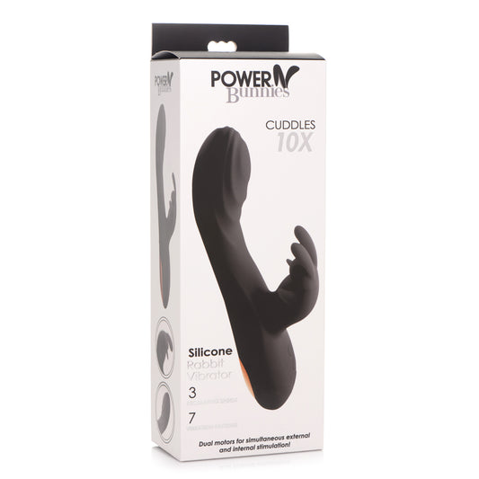 Curve Novelties Power Bunnies Dizzy Rotating Vibrator w/Rotating Beads - Black
