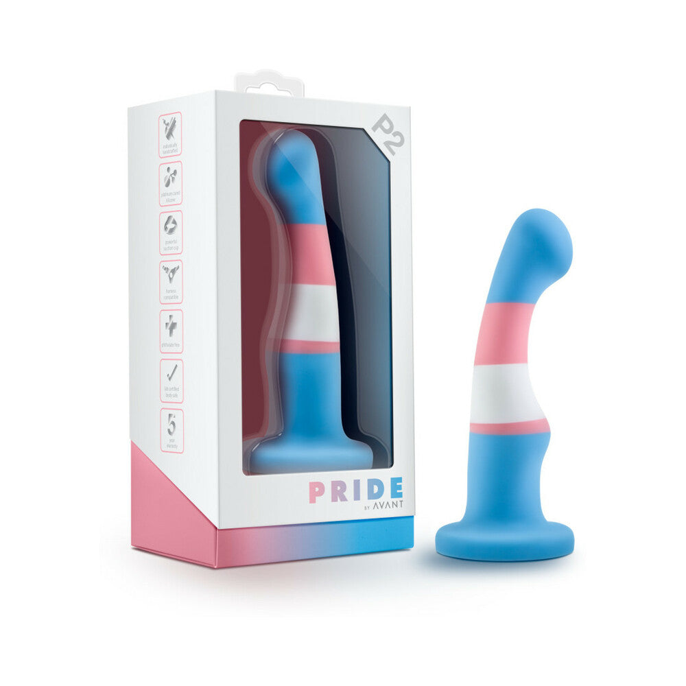 Blush Avant P2 Transgender Pride Silicone Dong - True Blue