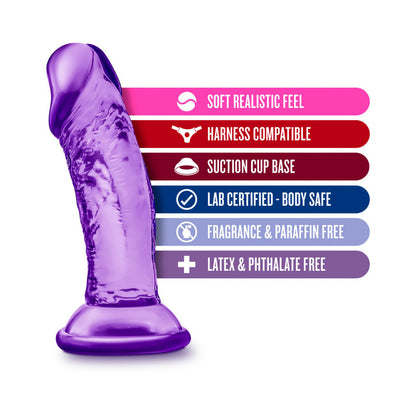 B Yours - Sweet N' Small 4in Dildo With Suction Cup - Purple