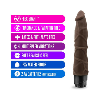 Dr. Skin - Cock Vibe 1 - 9 Inch Vibrating Cock -  Chocolate