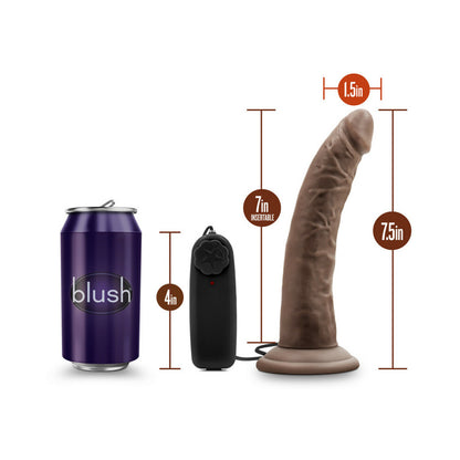 Dr. Skin - Dr. Dave - 7 Inch Vibrating Cock With Suction Cup - Chocolate