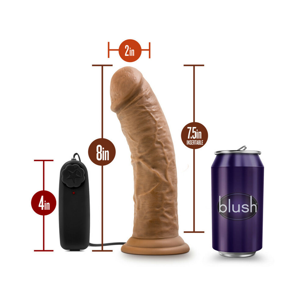 Dr. Skin - Dr. Joe - 8 Inch Vibrating Cock With  Suction Cup - Mocha