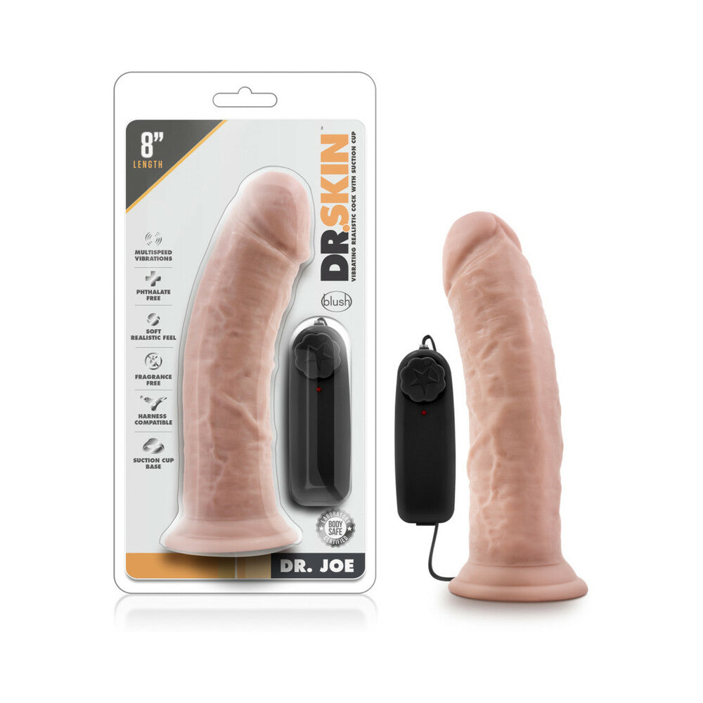 Dr Skin Dr Joe Vibe Cock W/suction Vanil