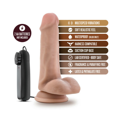 Dr. Skin - Dr. Rob - 6in Vibrating Cock With Suction Cup - Vanilla