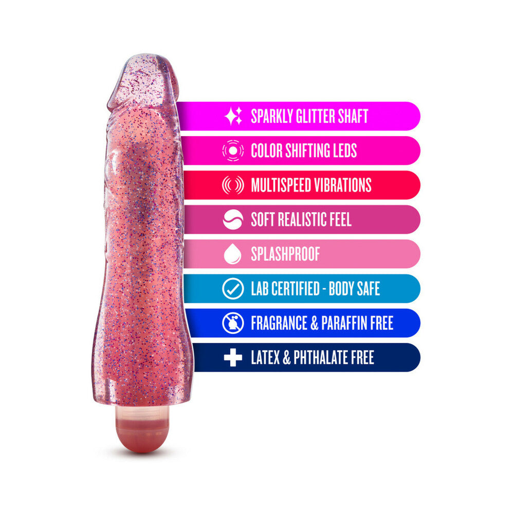 Blush Glow Dicks Glitter Vibrator Molly - Pink