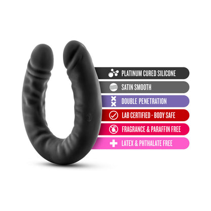 Ruse - Silicone Double Headed Dildo - 18in - Black