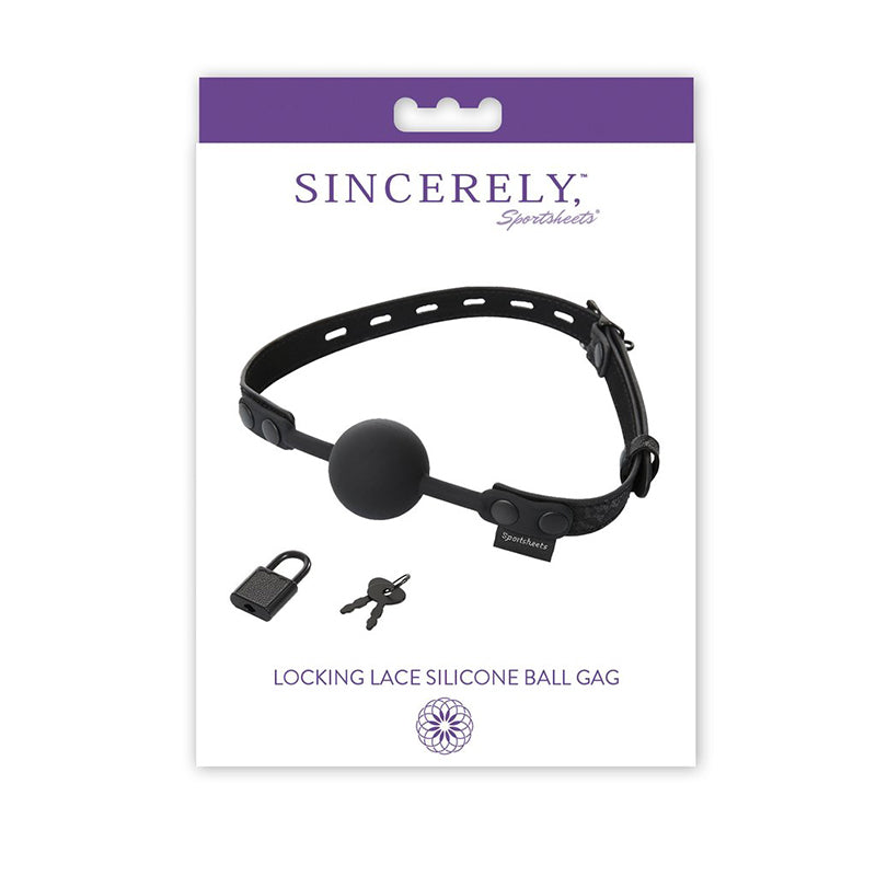 Sincerely, Ss Locking Lace Silicone Ball Gag