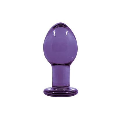 Crystal Premium Glass Plug Medium Purple