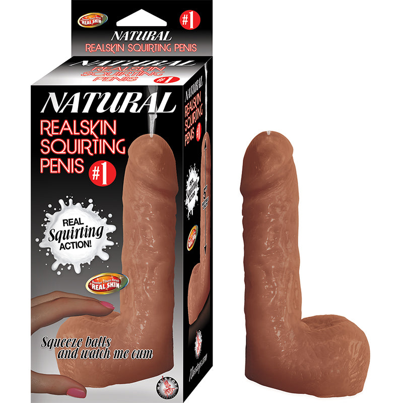 1 Natural Realskin Squirting Penis Brown