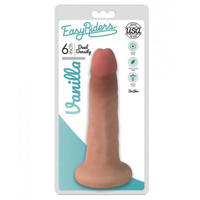 Easy Riders 6 inches Dual Density Dong Beige