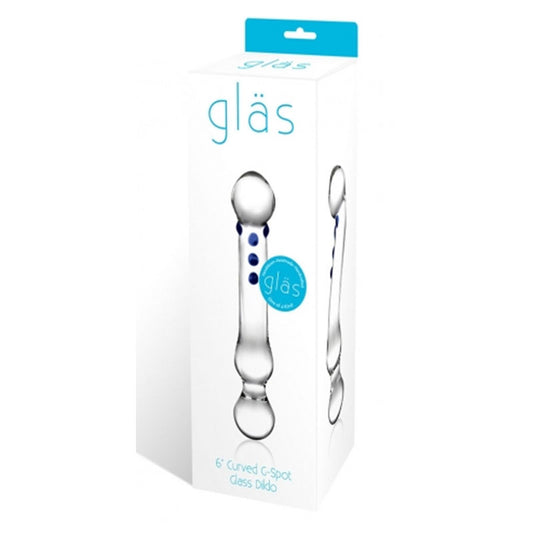 Glas 6in Curved G-spot Glas Dildo