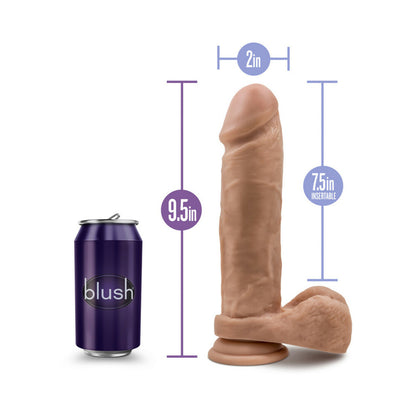 Au Natural - 9.5 Inch Dildo With Suction Cup -  Mocha