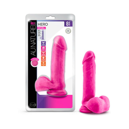 Au Naturel Bold Hero 8 inches Dildo Pink