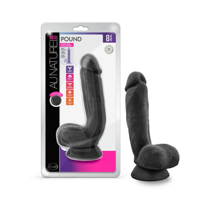 Au Natural - Bold - Pound - 8.5 Inch Dildo -  Black