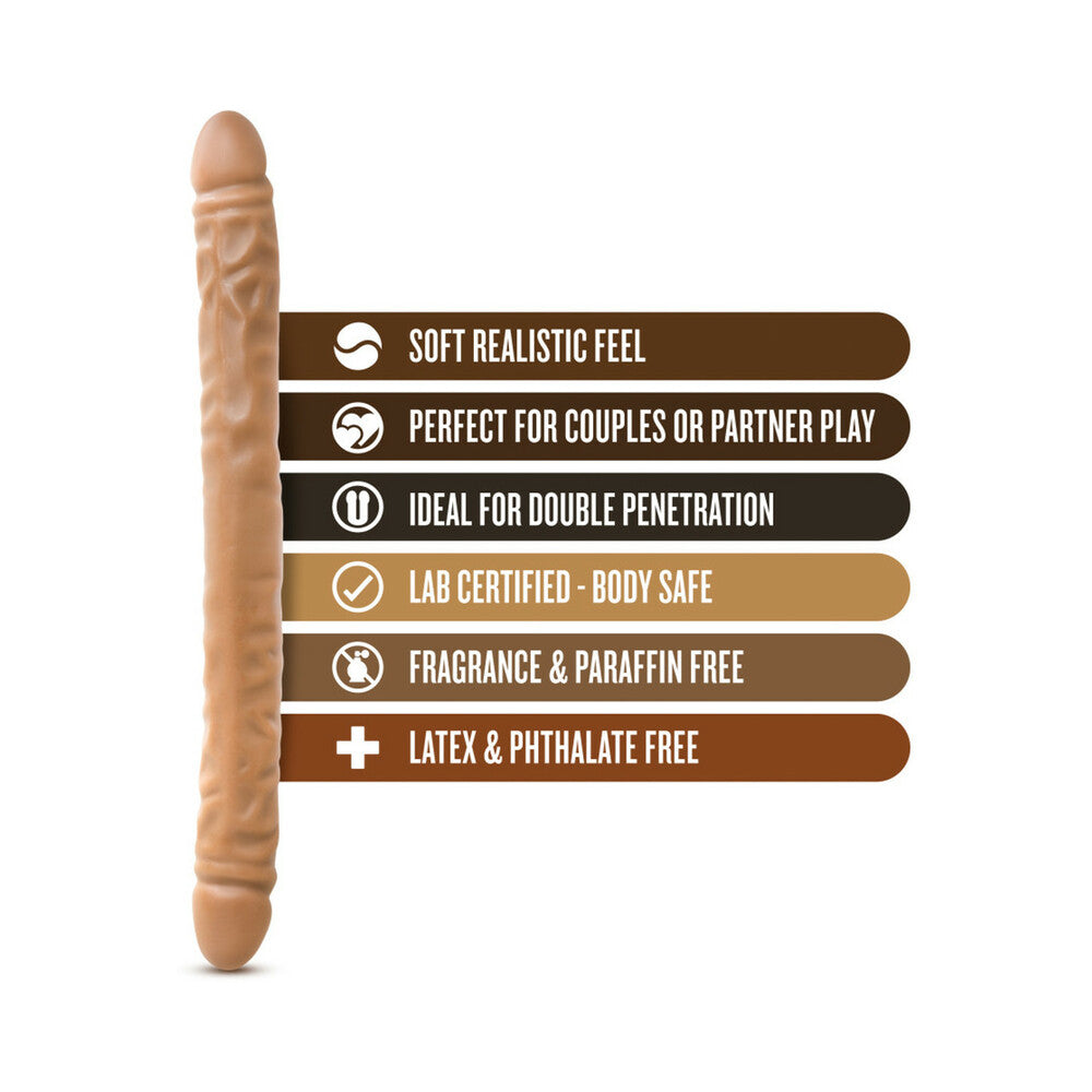 Dr Skin 18 inches Double Dildo Mocha Tan