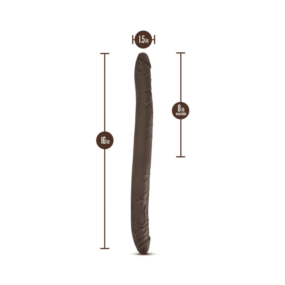 Dr. Skin - 16 Inch Double Dildo - Chocolate