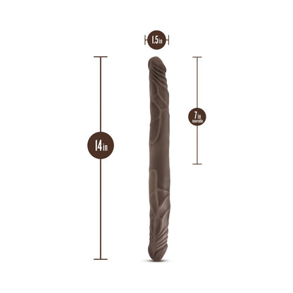 Dr. Skin - 14 Inch Double Dildo - Chocolate