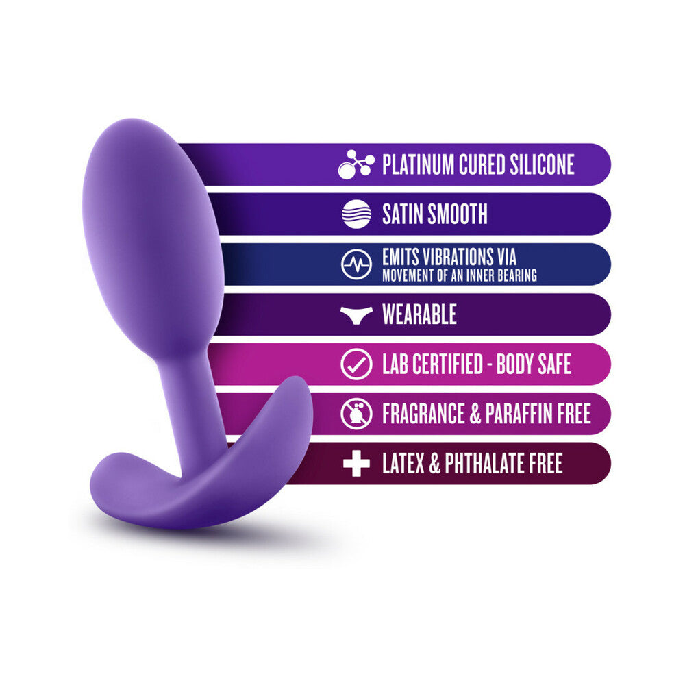 Blush Luxe Wearable Vibra Slim Plug Small - Purple