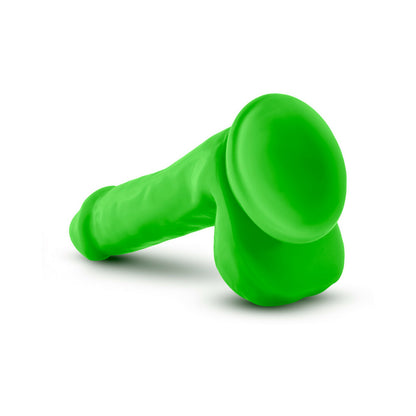 Neo Elite 6 inches Silicone Dual Density Cock, Balls Green