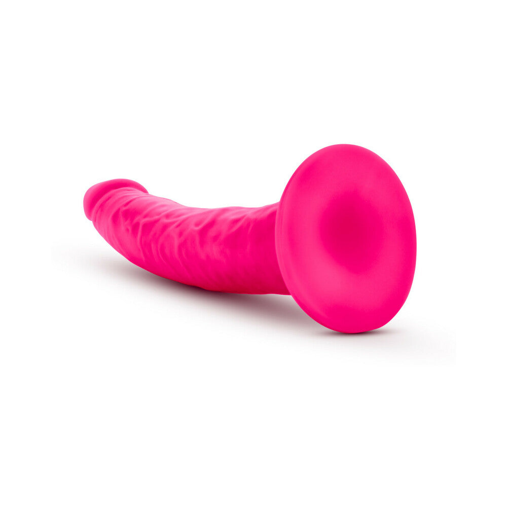 Neo Elite - 7.5in Silicone Dual Density Cock - Neon Pink