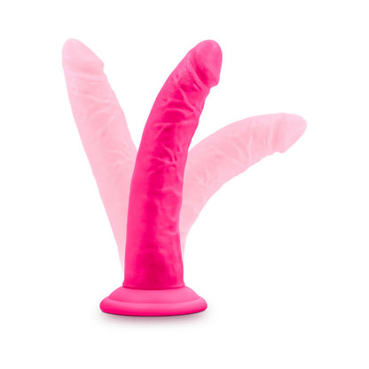 Neo Elite - 7.5in Silicone Dual Density Cock - Neon Pink