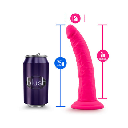 Neo Elite - 7.5in Silicone Dual Density Cock - Neon Pink