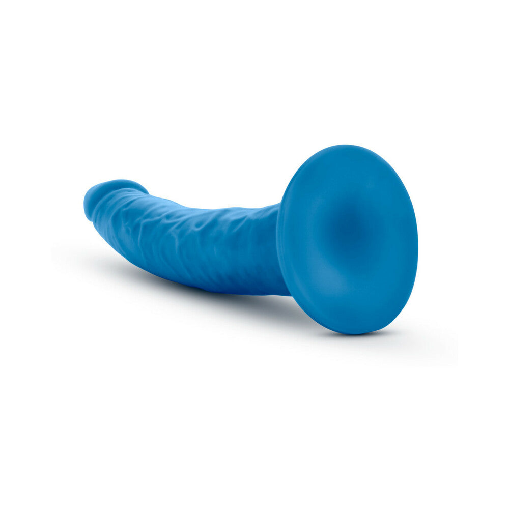 Neo Elite - 7.5in Silicone Dual Density Cock - Neon Blue