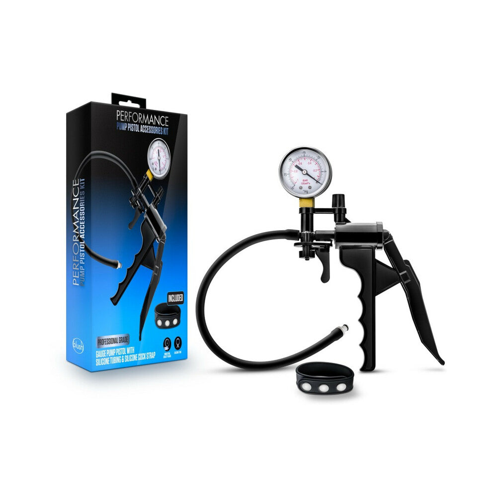 Performance - Gauge Pump Pistol With Silicone Tubing & Silicone Cock Strap - Black