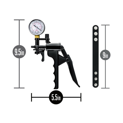 Performance - Gauge Pump Pistol With Silicone Tubing & Silicone Cock Strap - Black