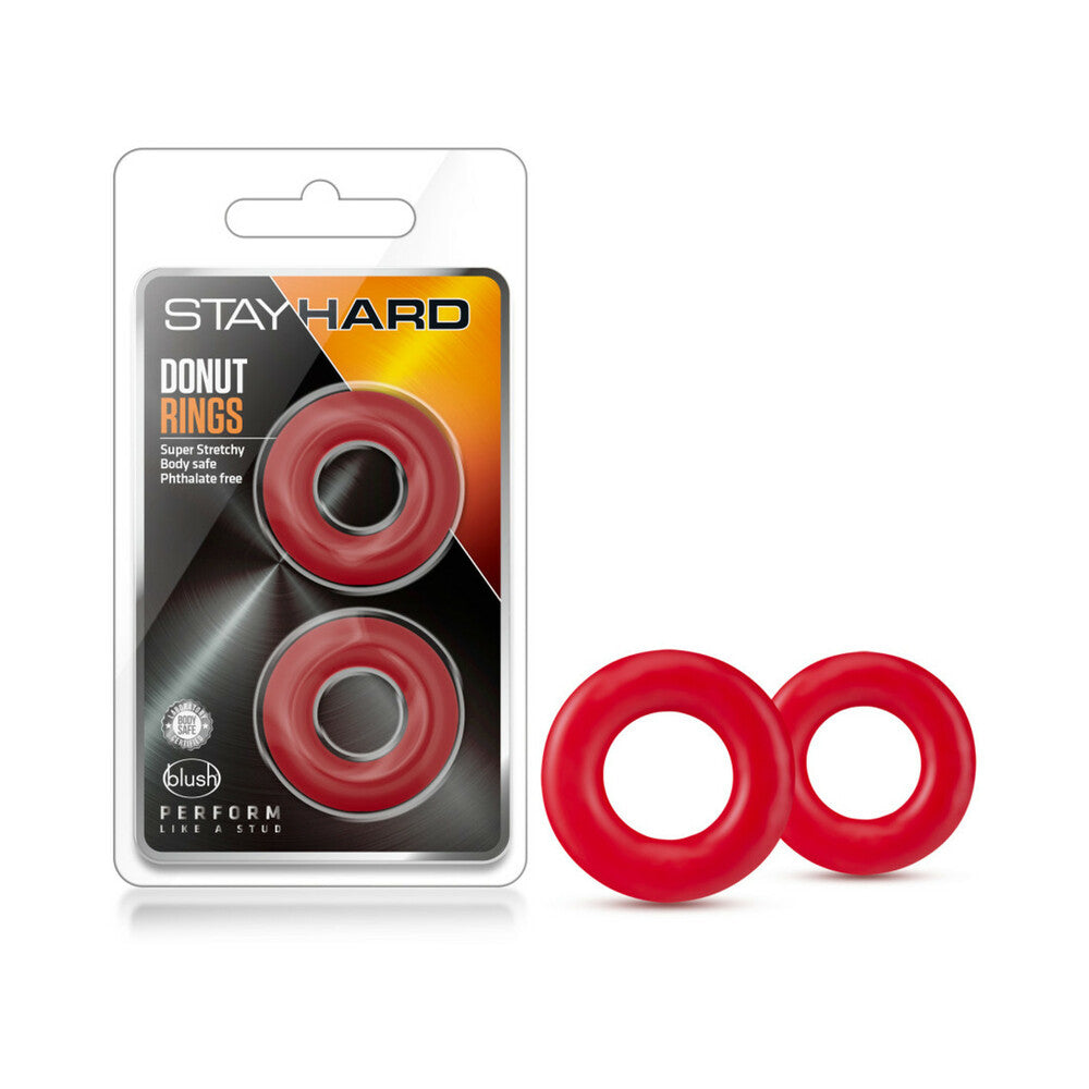 Stay Hard Donut Rings Red