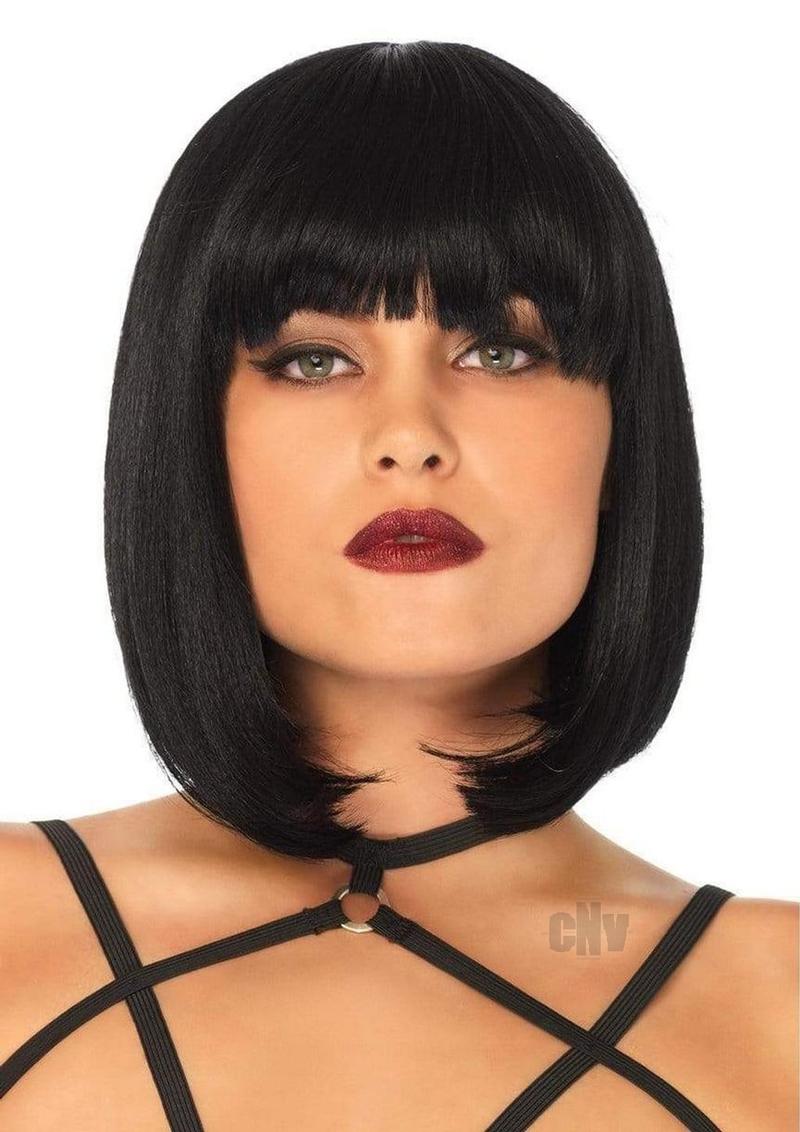 Short Natural Bob Wig Os Blk