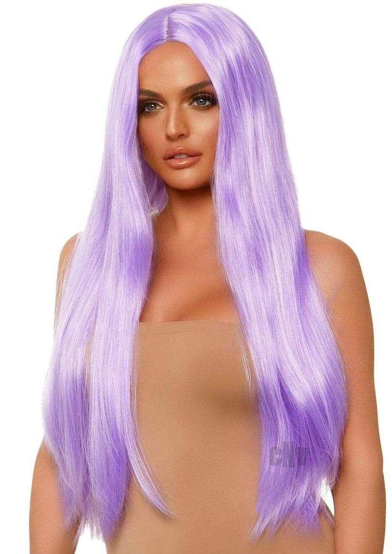 Long Straight Wig 33 Inch Lavender 