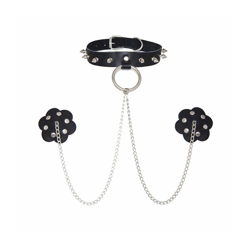 Neva Nude Pasty With Collar And Chain
