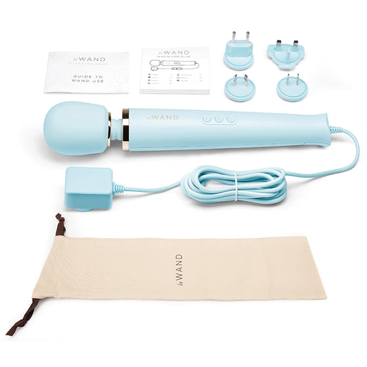 Le Wand Powerful Plug-in Vibrating Massager Sky Blue