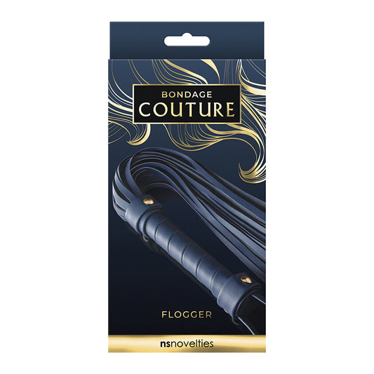 Bondage Couture Vinyl Flogger - Blue