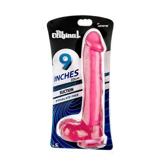 9&quot; Cock & Balls W/ Suc Red
