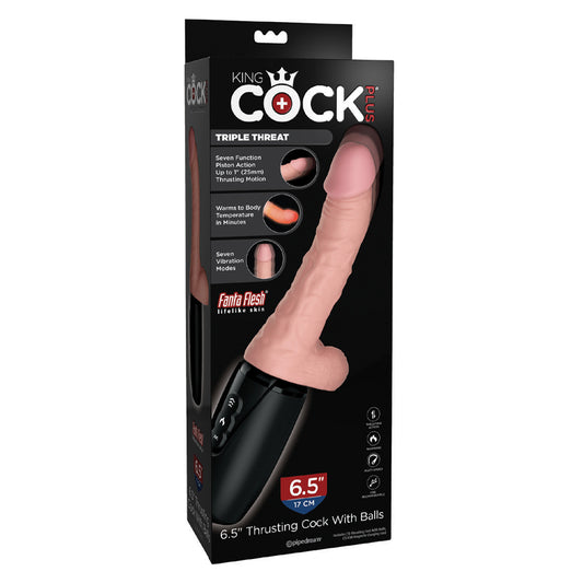 King Cock Plus 6.5" Triple Threat Dong