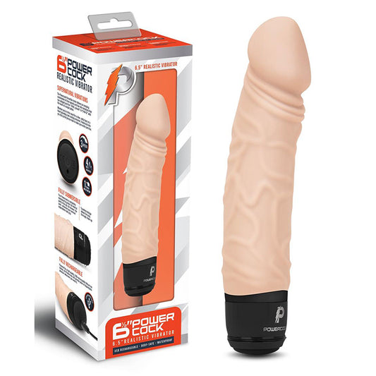 Powercock 6.5" Realistic Vibrator - Light