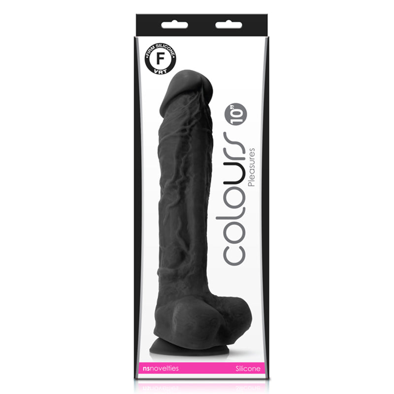 Colours Pleasures 10" Dildo - Black