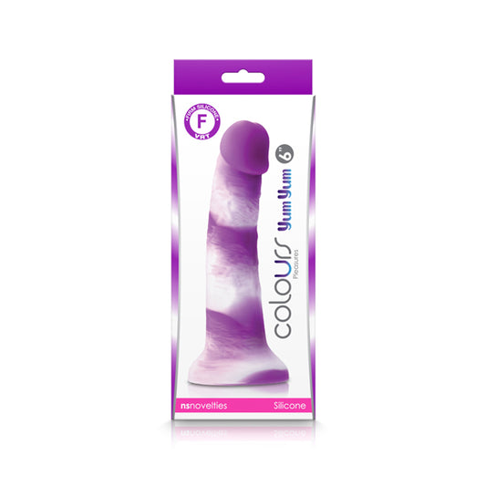 Colours Pleasures Yum Yum 6" Dildo - Purple