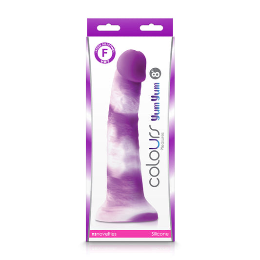 Colours Pleasures Yum Yum 8" Dildo - Purple