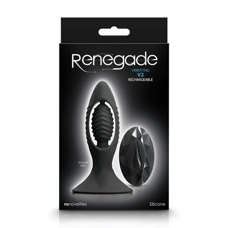 Renegade V2 Rechargeable Anal Plug With Remote - Black