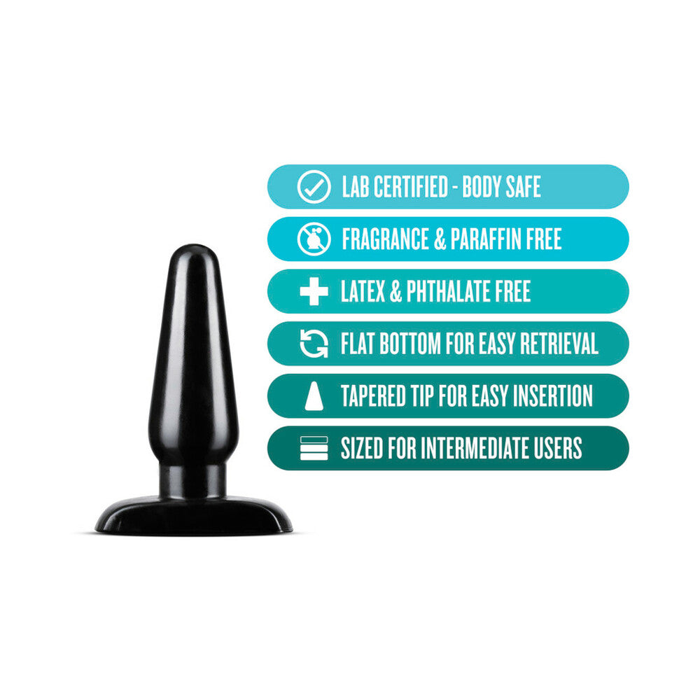 Blush Anal Adventures Basic Anal Plug Medium Black 3540