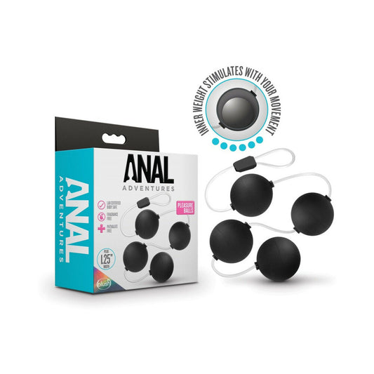 Blush Anal Adventures Pleasure Balls - Black