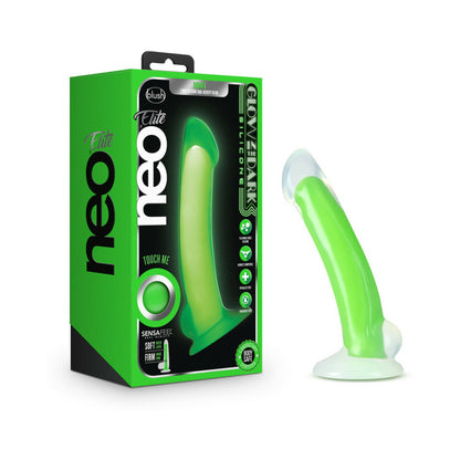 Neo Elite - Glow-in-the-dark Omnia - 7-inch Silicone Dual-density Dildo - Neon Green