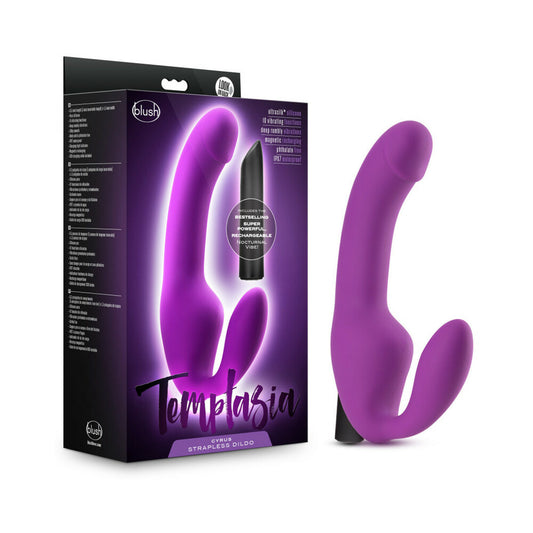 Blush Temptasia Cyrus Strapless Silicone Dildo - Purple