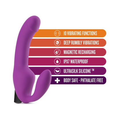 Blush Temptasia Cyrus Strapless Silicone Dildo - Purple