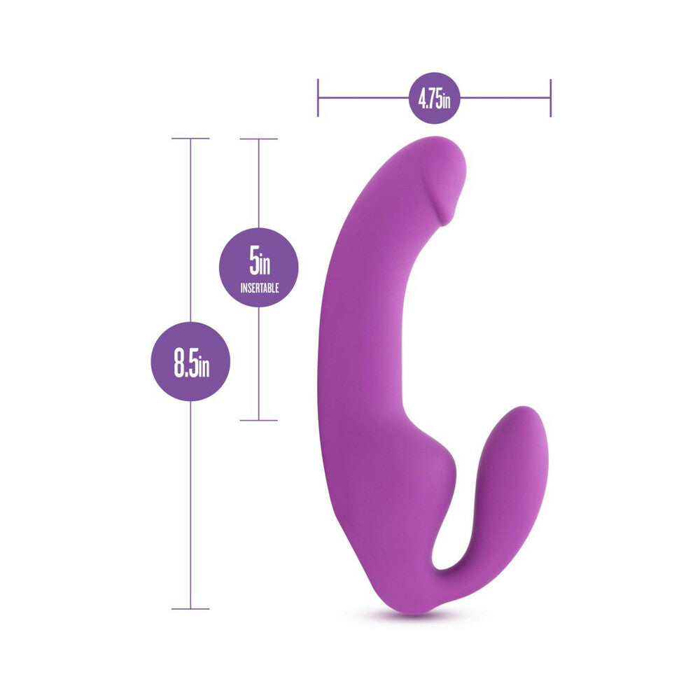 Blush Temptasia Cyrus Strapless Silicone Dildo - Purple